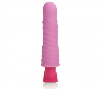 Розовый гнущийся вибромассажёр 10-Function Pleasure Bendie Vibes - 20 см.