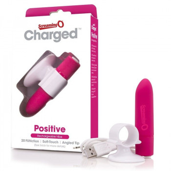 Розовый мини-вибратор Charged Positive Vibe