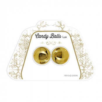 Золотистые вагинальные шарики Candy Balls Lux Gold