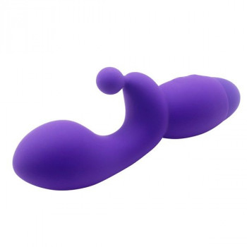 Фиолетовый вибратор Indulgence G Kiss - 16,5 см.