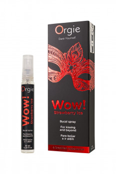 Оральный спрей Orgie Wow! Strawberry Ice Blowjob Spray с охлаждающим и возбуждающим эффектом - 10 мл.